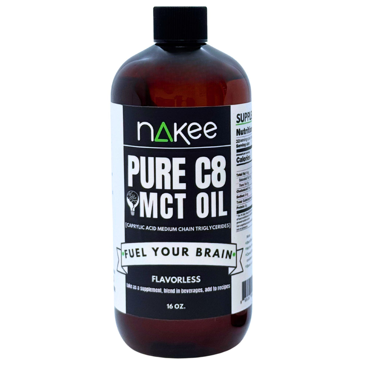 Nakee Butter Pure C8 MCT Oil – 16 oz