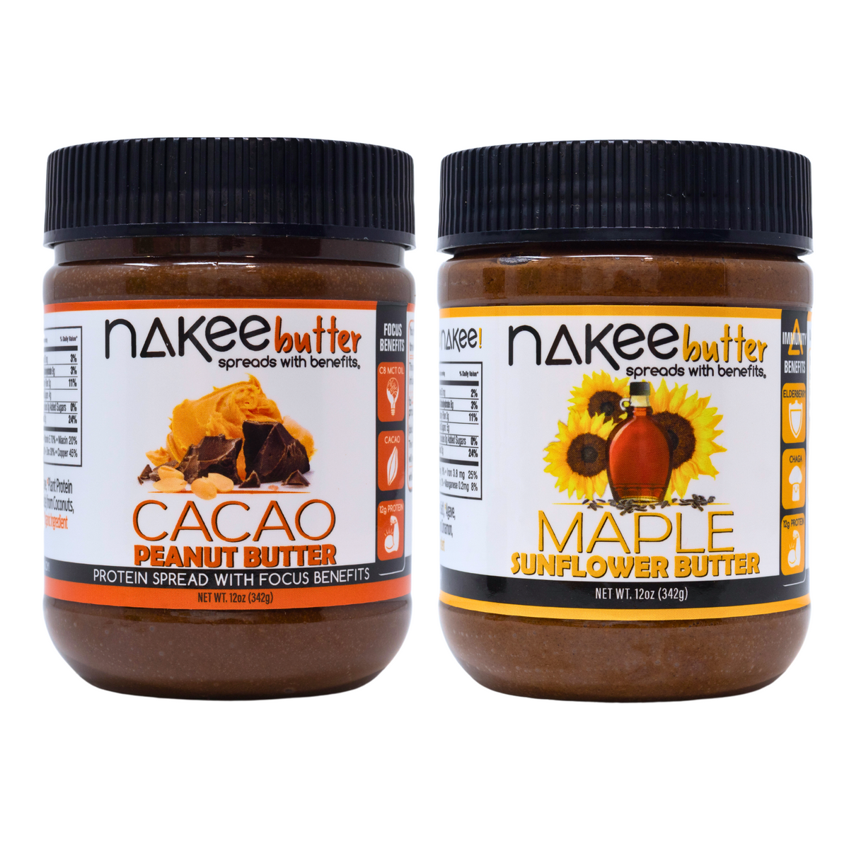 Nakee Butter Jar Bundle: Immunity + Focus