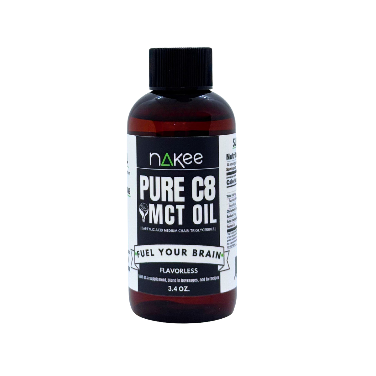 Nakee Butter Pure C8 MCT Oil – 3.4 oz Travel Size