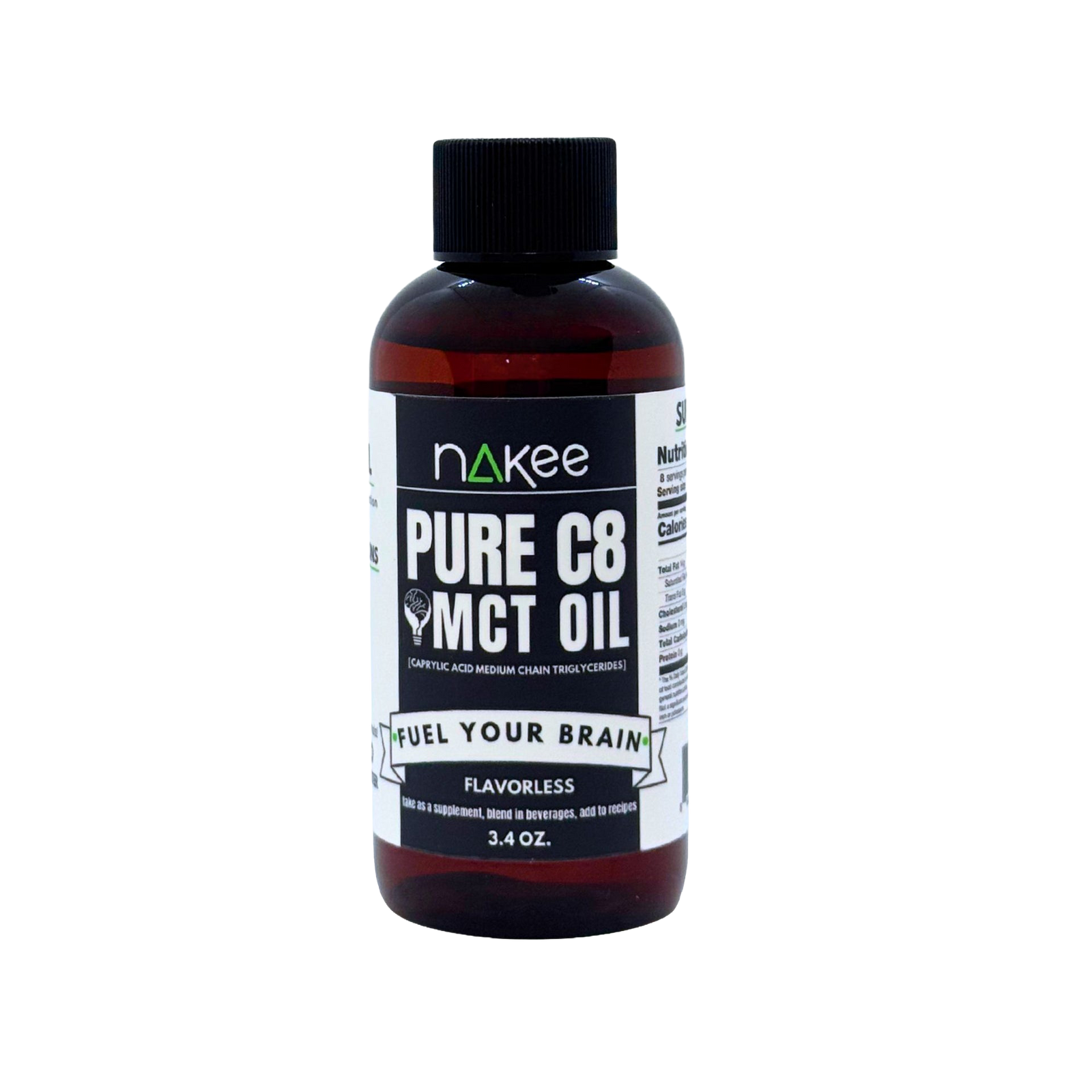Nakee Butter Pure C8 MCT Oil – 3.4 oz Travel Size