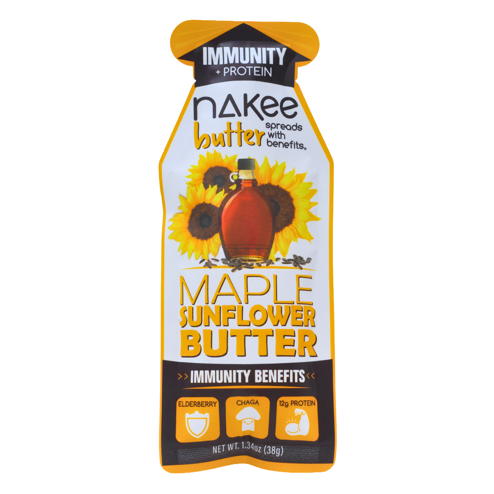 Immunity – Maple Sunflower Seed Butter + Adaptogens | 12g Protein Squeeze Pouch Multi-Pack
