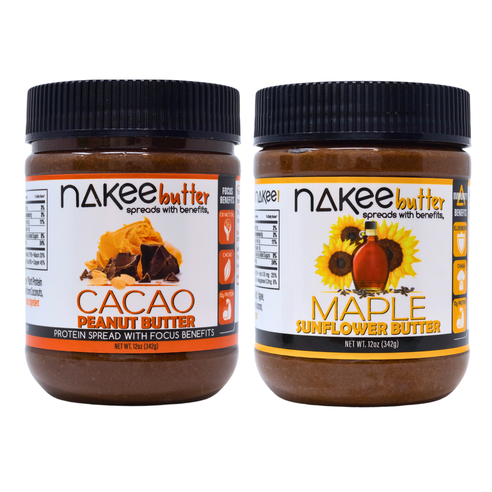 Nakee Butter Jar Bundle: Immunity + Focus