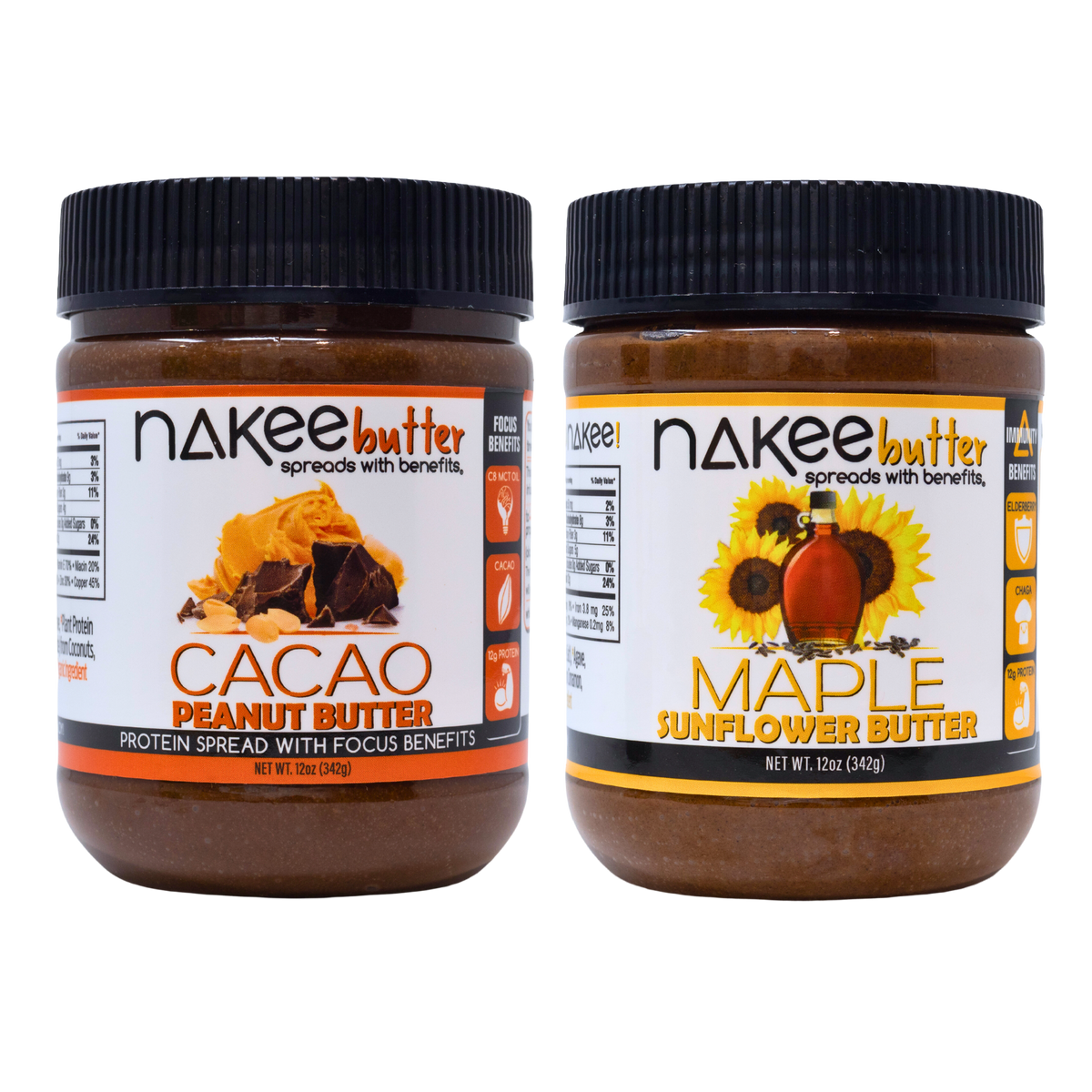 Nakee Butter Jar Bundle: Immunity + Focus