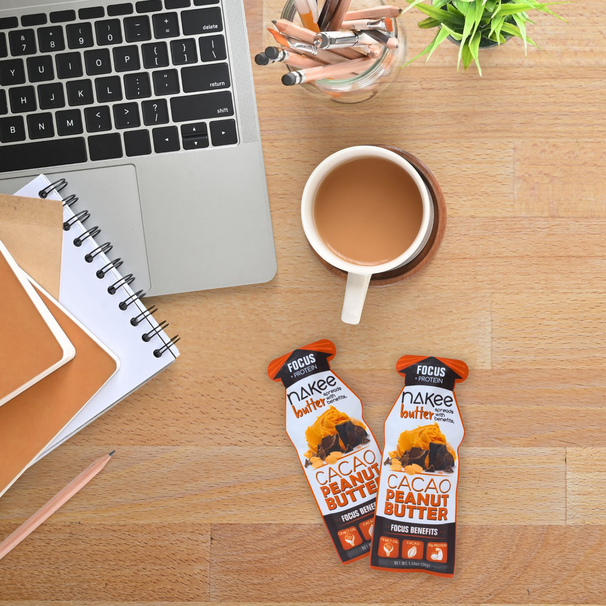 Focus – Cacao Peanut Butter + C8 MCT | 12g Protein Squeeze Pouch Multi-Pack